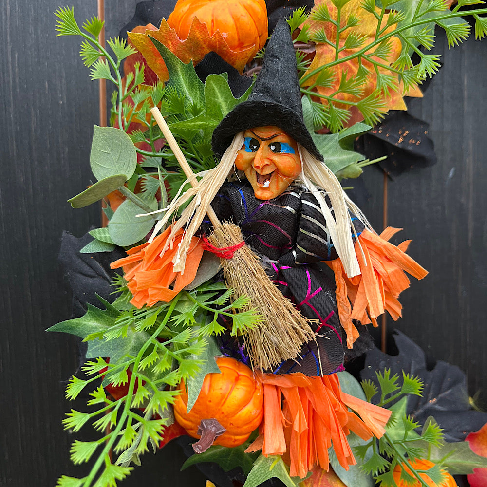 Autumn witch front door wreath