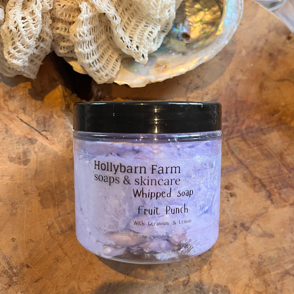 Whipped soap with geranium and lemon